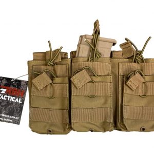PORTA CARGADOR TRIPLE M4 RBN TACTICAL TAN