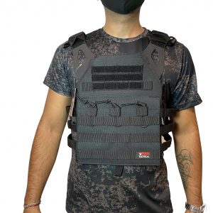 CHALECO TACTICO RBN TACTICAL MOLLE PORTA PLACA 390 NEGRO